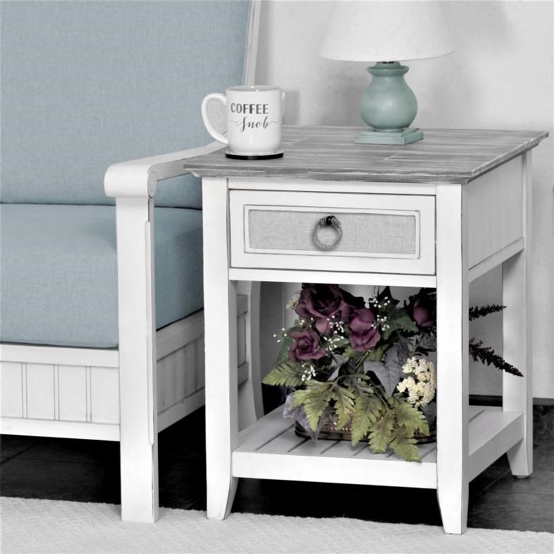 Grey wash hotsell end table